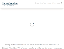 Tablet Screenshot of livingwaterpoolservice.com